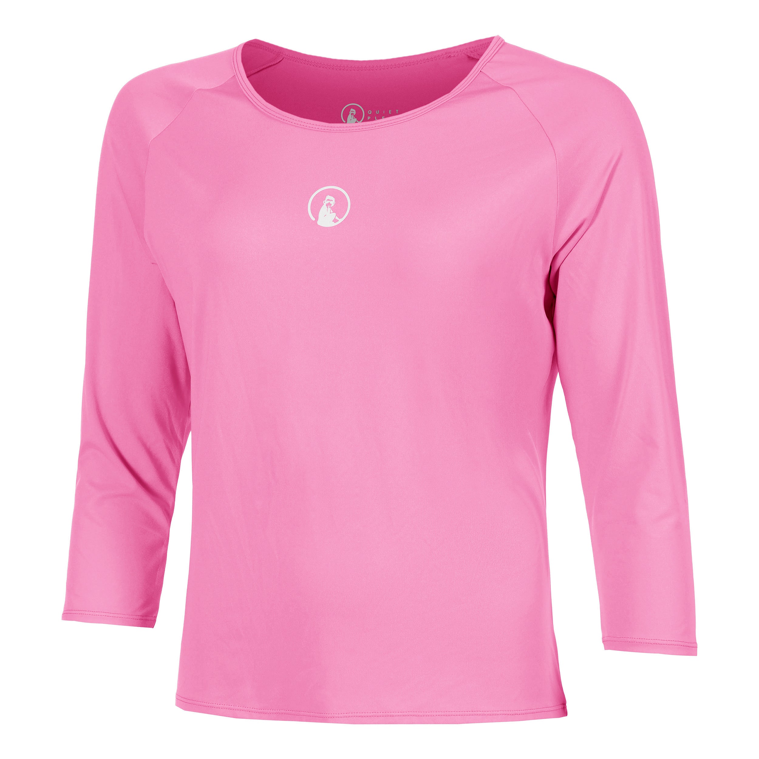 Quiet Please Crush Mixed Longsleeve Damen-pink, weiß